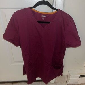 Scrubstar Maroon V-Neck Scrub Top